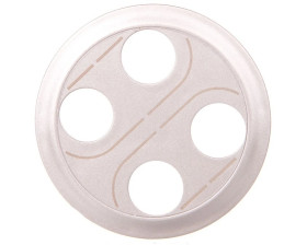 CELIANE Plakietka do gniazda głośnikowego bananowego podwójnego tytan 068532