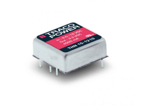 Przetwornica DC-DC, 15W, Uwe 9 → 18 V DC, Uwy ±15V dc, Iwy 500mA Nie, TRACOPOWER Nie
