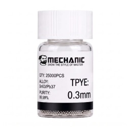 Kulki BGA Sn63/Pb37 0,30 mm Mechanic – do reballingu