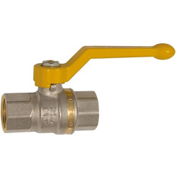 Ball valve, L 83.5 mm, 5 bar, brass, nickel-plated, for pipe systems, 133173