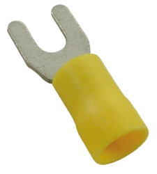 Konektor zaciskowy płaski Izolowane, M5, Żółty 22AWG 0.5mm² 26AWG 0.2mm² RS PRO