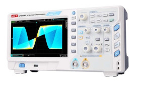 Dwukanałowy oscyloskop cyfrowy 2 x 100MHz, Ultra Phosphor, duży kolorowy wyświetlacz LCD TFT UT-UPO2102E