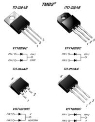 VBT10200C-E3 Trench MOS Barrier Schottky Rectifier Ultra Low VF = 0.58 V at IF = 2.5 A