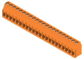 PCB terminal, 22 pole, pitch 5.08 mm, AWG 26-12, 20 A, clamping bracket, orange, 1002030000