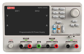 Zasilacz laboratoryjny 2 x 0 → 32 V, 2.5 → 5 V 3.2A RS PRO 220W