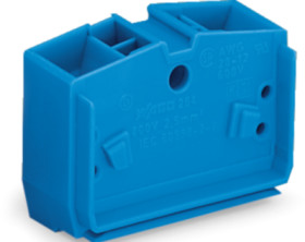 Conductor center terminal, 1 pole, 0.08-2.5 mm², clamping points: 4, blue, cage clamp, 24 A, 264-354