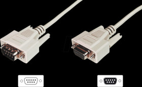 AK-610203-020-E Serial DB9/RS232 extension cable, 2 m