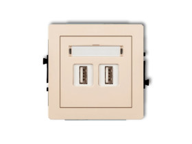 DECO Gniazdo USBx2 podwójne-AA 3.0 beżowy 1DGUSB-6 KARLIK