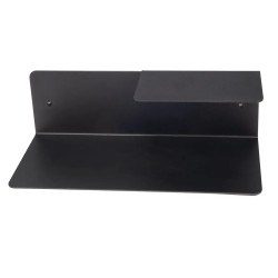 Czarna półka metalowa na książkę i telefon w stylu industrialnym