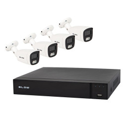Rejestrator CCTV 4-kanał. + 4 kam. IP POE 8MPix + HDD 2TB zestaw monitoringu BLOW / 78-672