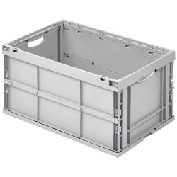 Alutec 05100 Folding Box 600x400x320 mm Grey PP Material Open Grips