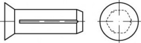 Nitokołek z łbem kulistym TOOLCRAFT TO-5386212 (Ø x D) 4 mm x 12 mm 500 szt.