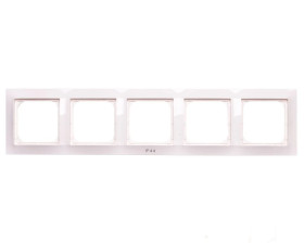 IMPRESJA Ramka pięciokrotna do łączników IP44 ecrue RH-5Y/27