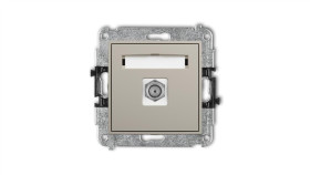 Icon Mechanizm Gniazda Antenowego Pojedynczego Typu F (Sat) Niklowany Taupe...