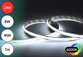 TASMA LED 24V COB 8W IP20 6000K 8MM