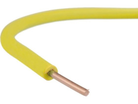 Przewód instalacyjny H07V-U / DY 2,5 750V żółty drut Elektrokabel /100m/