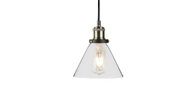 Lampa Wisząca Vt-7185 Loft Vintage Szkło Transparent Fi180 3738