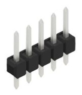Pin header, 5 pole, pitch 2.54 mm, straight, black, 10048021