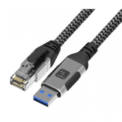 Kabel sieciowy USB-A na gigabit ethernet RJ45 ICOC U3A-RJ45-030 /3m/