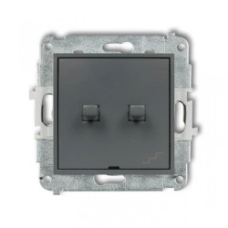 MINI Łącznik pojedynczy ze schodowym (wspólne zasilanie) w stylu amerykańskim grafitowy mat 28MWPUS-10.1