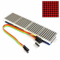 Matryca LED MATRIX 8x32 256 punktów + sterownik MAX7219 i przewody czerwony