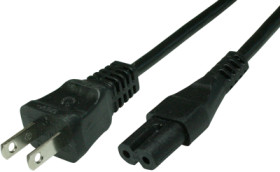 Device connection cable, North America, plug type A, straight on C7 socket, straight, SVT 2 x AWG 18, black, 1.8 m, N1/15-SVT2X1
