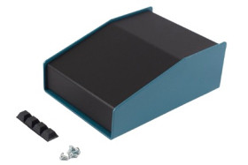 Obudowa Aluminium szerokość zew. 102 mm długość zew. 140 mm wys. zew. 51 mm Hammond Niebieski