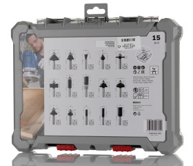Router Bit Set 15 pcs Mixed 1/4" shank