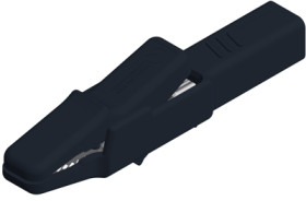 Alligator clip, black, max. 9.5 mm, L 81 mm, CAT II, socket 4 mm, 932435100