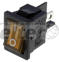 Przeł. kołys. podśw. mały ON-OFF 12V żółty