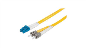 Kabel Światłowodowy, Jednomodowy, Duplex, Os2, Żółty, Lc/St, 750011 /2M/