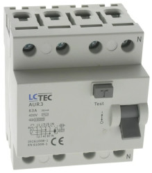 Wyłącznik różnicowoprądowy 4P 63A 30mA AC 10kA