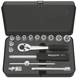 Matador 21159160 Socket Wrench Set Black Oil-Resistant Rust-Proof