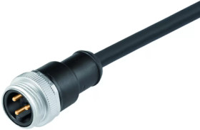 Sensor actuator cable, 7/8&quot;-cable plug, straight to open end, 3 pole, 5 m, PUR, black, 13 A, 77 1429 0000 50003-0500