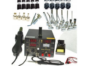 Spawarka do plastiku 853D +20 DYSZ +plastik 1KG +siatka dysza BUT