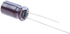 Kondensator 47μF 35V dc Radialny, Otwór przelotowy Nichicon roztaw: 2.5mm 6.3 (Dia.) x 11mm