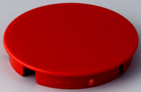 Front cap, without line, red, KKS, for rotary knobs size 40, A4140002