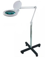 UM271.32LED5 Lupa 5 dioptrii (2.25x) z podświetlaniem LED, z wysięgnikiem i stojakiem, soczewka: 127mm