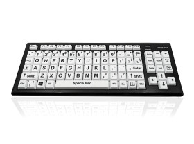 Klawiatura Upośledzenie wzroku bezprzewodowa, kolor: Wielokolorowy, Bluetooth, QWERTY (USA), Ceratech