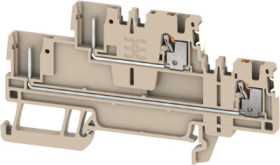 Terminal block, push-in connection, 1.5 mm², 4 pole, 17.5 A, 6 kV, dark beige, 2675770000