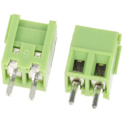 Złącze śrubowe 2PIN raster 3.5 mm zielone