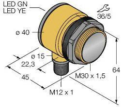 Fotokomórka odbiciowa Turck T30S2P6LPQ 3045174 1 szt.