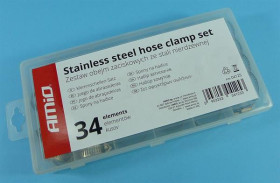 ZESTAW OPASEK ŚLIMAK METAL 16-32mm 34szt