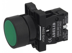 Przycisk sterowniczny zielony 1xNO 10A IP54 AS22-EA31