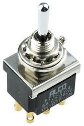 Przełącznik Wł.-wył.-(wł.) średnica wycięcia 6.2mm DPDT TE Connectivity Montaż panelowy długość przełącznika 10.5mm