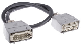 Wzmocnione złącze zasilania 16-pinowe HARTING 7A 600 V Żeńskie do męskiego