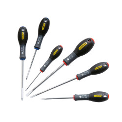 Stanley 0-65-428 FatMax Screwdriver Set Parallel / Flared / Pozi Set Of 6