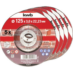 kwb 792295 Cutting Disc Set 125mm 5pcs stone use silicon Carbide