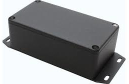 Aluminum die cast enclosure, (L x W x H) 113 x 60 x 38 mm, black (RAL 9005), IP54, 1590B2FBK