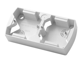 GAZELA Puszka natynkowa 2 podwójna pozioma biały PNP-2JH/00 OSPEL